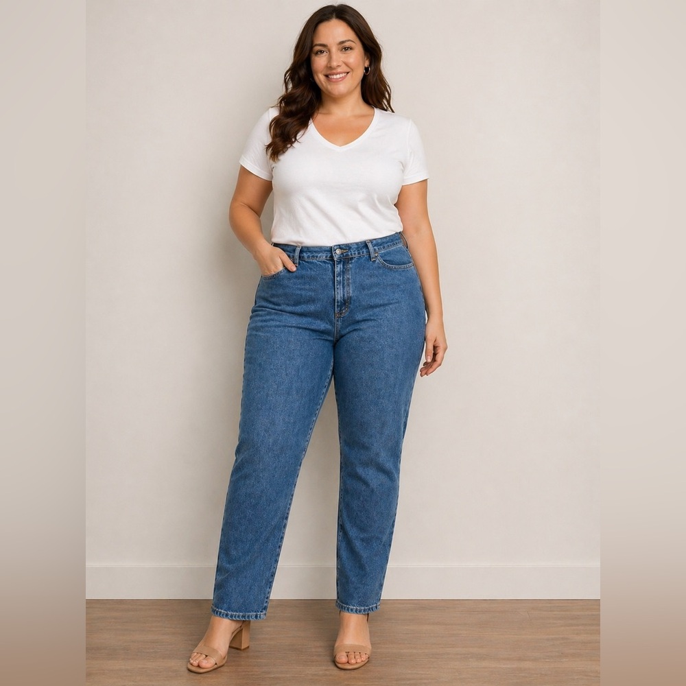 Lee Women’s 100% Cotton Relaxed Fit Straight Leg Jean (Plus) 20W Long